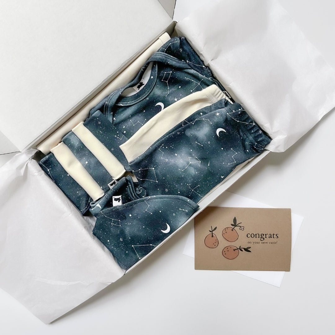 Bamboo Baby Capsule Gift Box - Night Sky & Cream - LittleTreasures