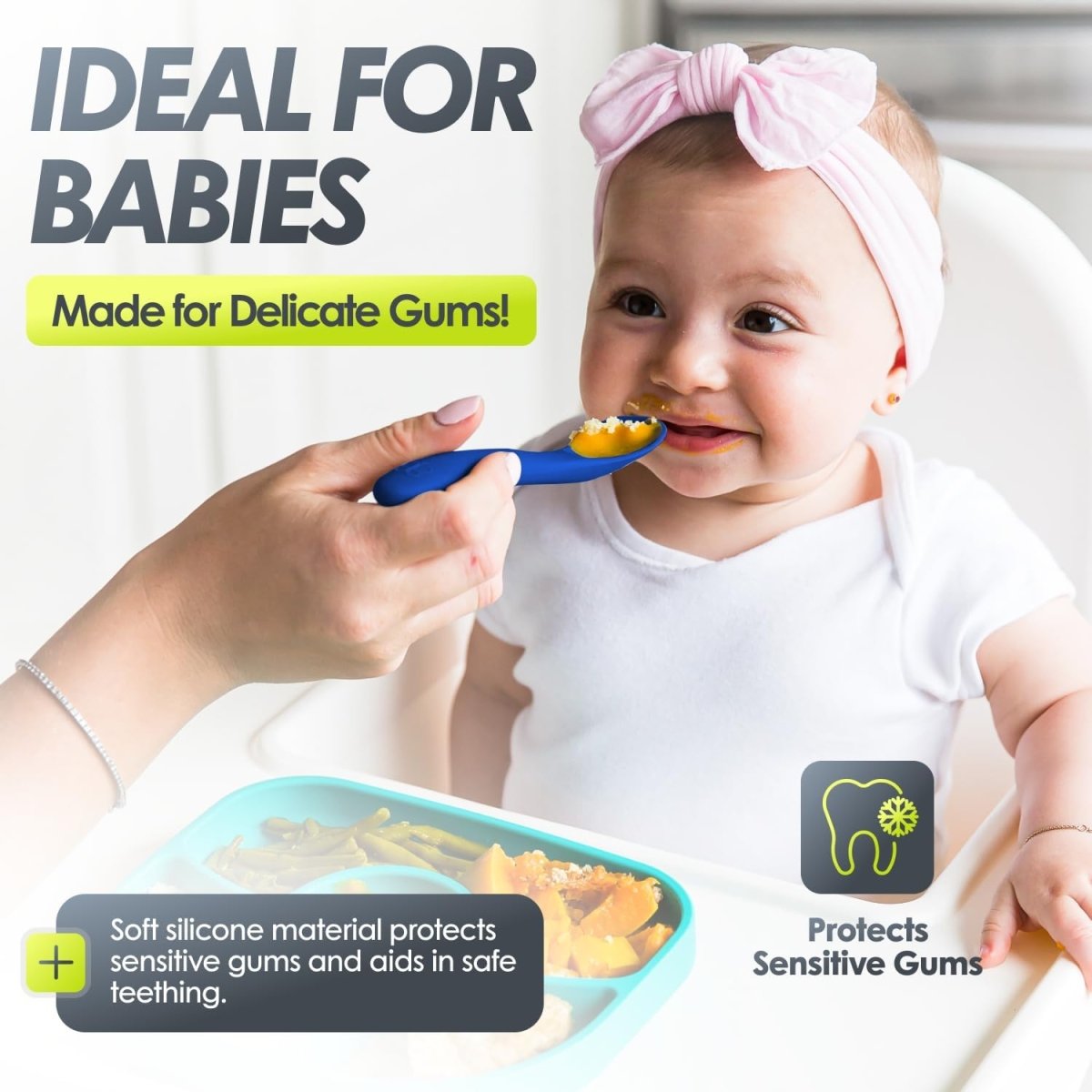 bblüv Spoön: Safe Silicone Baby Spoons for Self - Feeding Fun - LittleTreasures