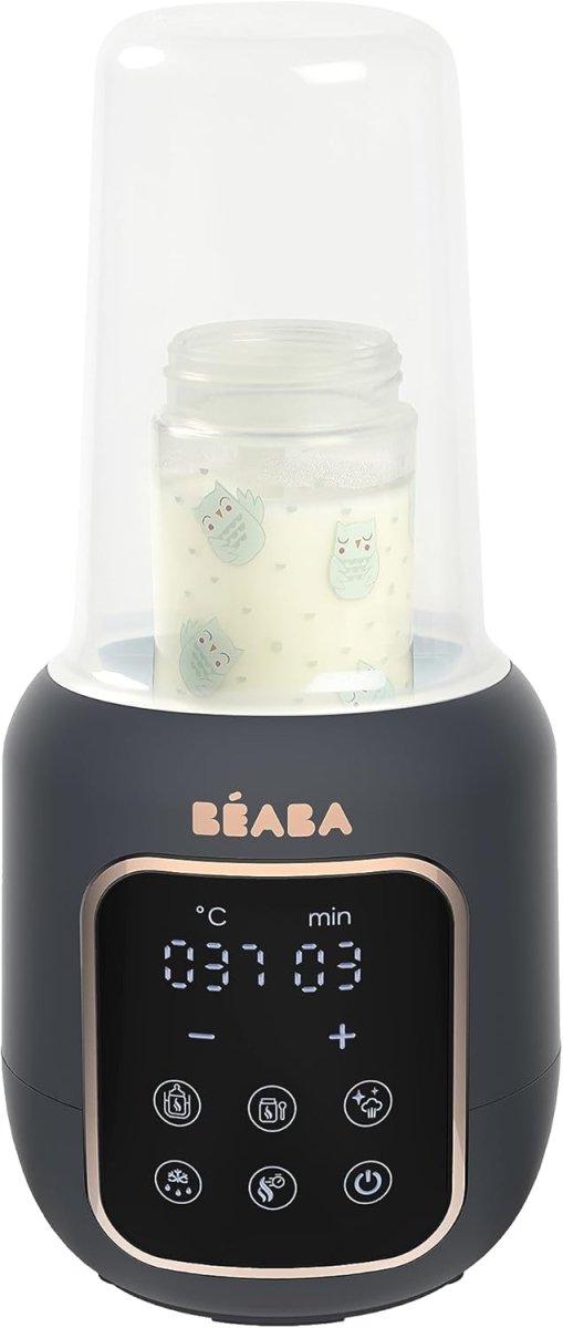 BEABA 5 - in - 1 Multi Milk Baby Bottle Warmer and Baby Food Warmer, Breastmilk Milk Warmer for Baby, Digital Design, Midnight - LittleTreasures