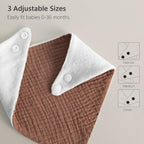 Bearmoss Unisex 100% Cotton Muslin Baby Drool Bib Set - 8 Pack - LittleTreasures