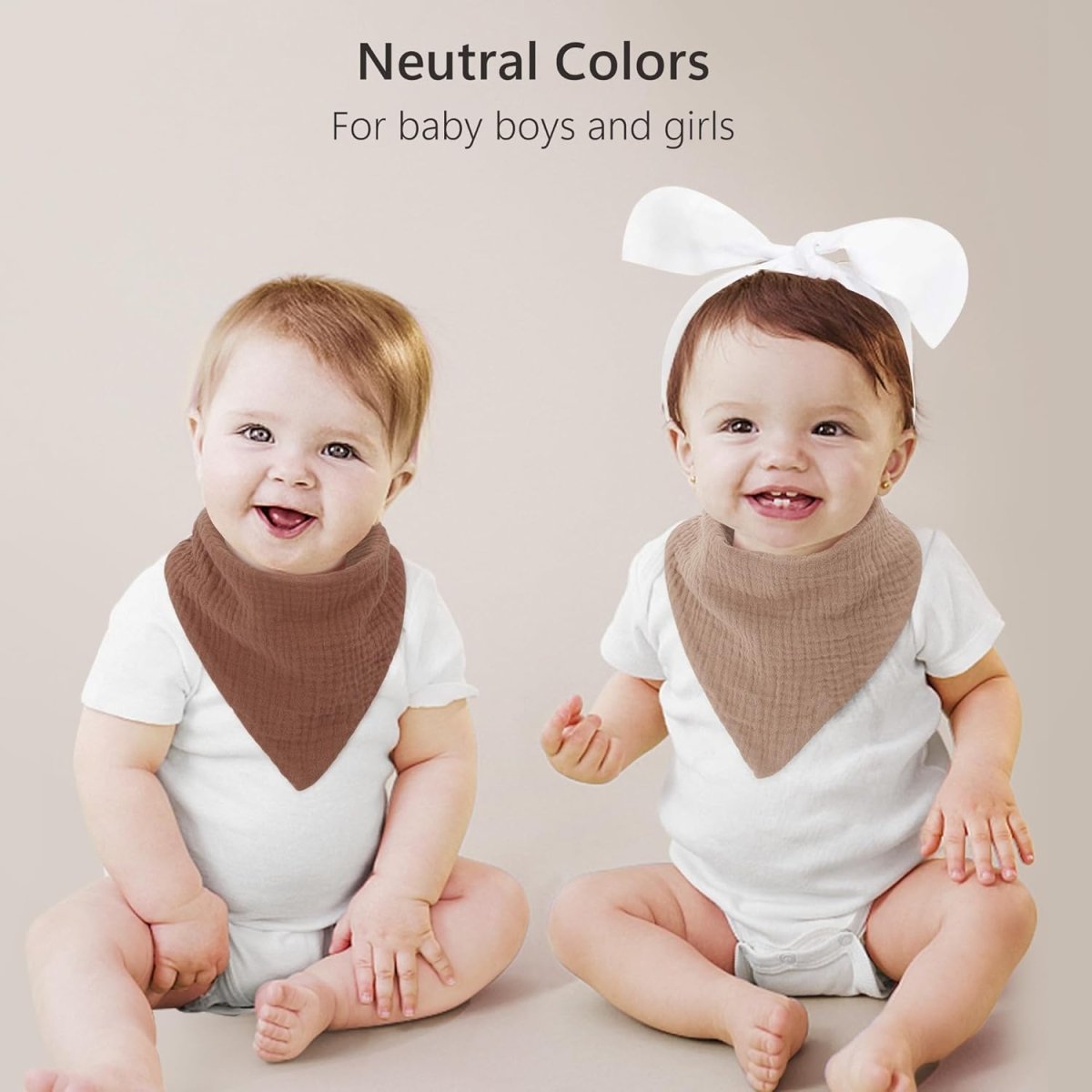 Bearmoss Unisex 100% Cotton Muslin Baby Drool Bib Set - 8 Pack - LittleTreasures