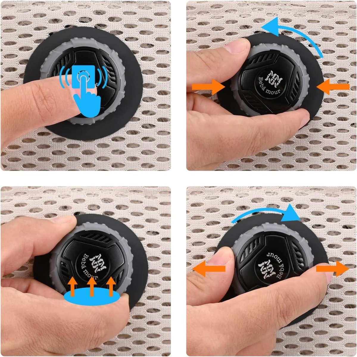 Bebamour Breathable Baby Carrier Ergonomic Infant Carrier for 7 - 32lbs, Adjustable Knob for Baby Hip Healthy Develop, Air Mesh Infant Carrier,Front and Back Baby Carrier with 2 Teething Pads (Khaki) - LittleTreasures