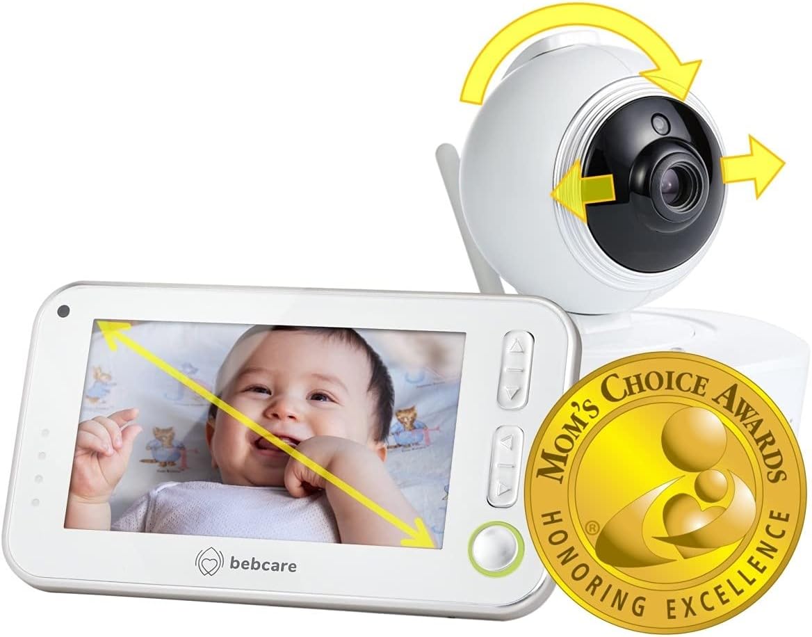 Bebcare Motion - Smart Video Baby Monitor: 4.3" Ultra - Clear Screen, 360° Pan - and - Tilt Camera, Temperature Sensor, Motion and Sound Alert, Auto Baby Tracking Camera (Without Breathing Sensor Mat) - LittleTreasures