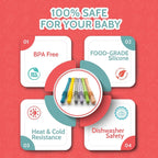 Bebecan Soft Silicone Teething Straws - Baby Gum Relief Essential - LittleTreasures