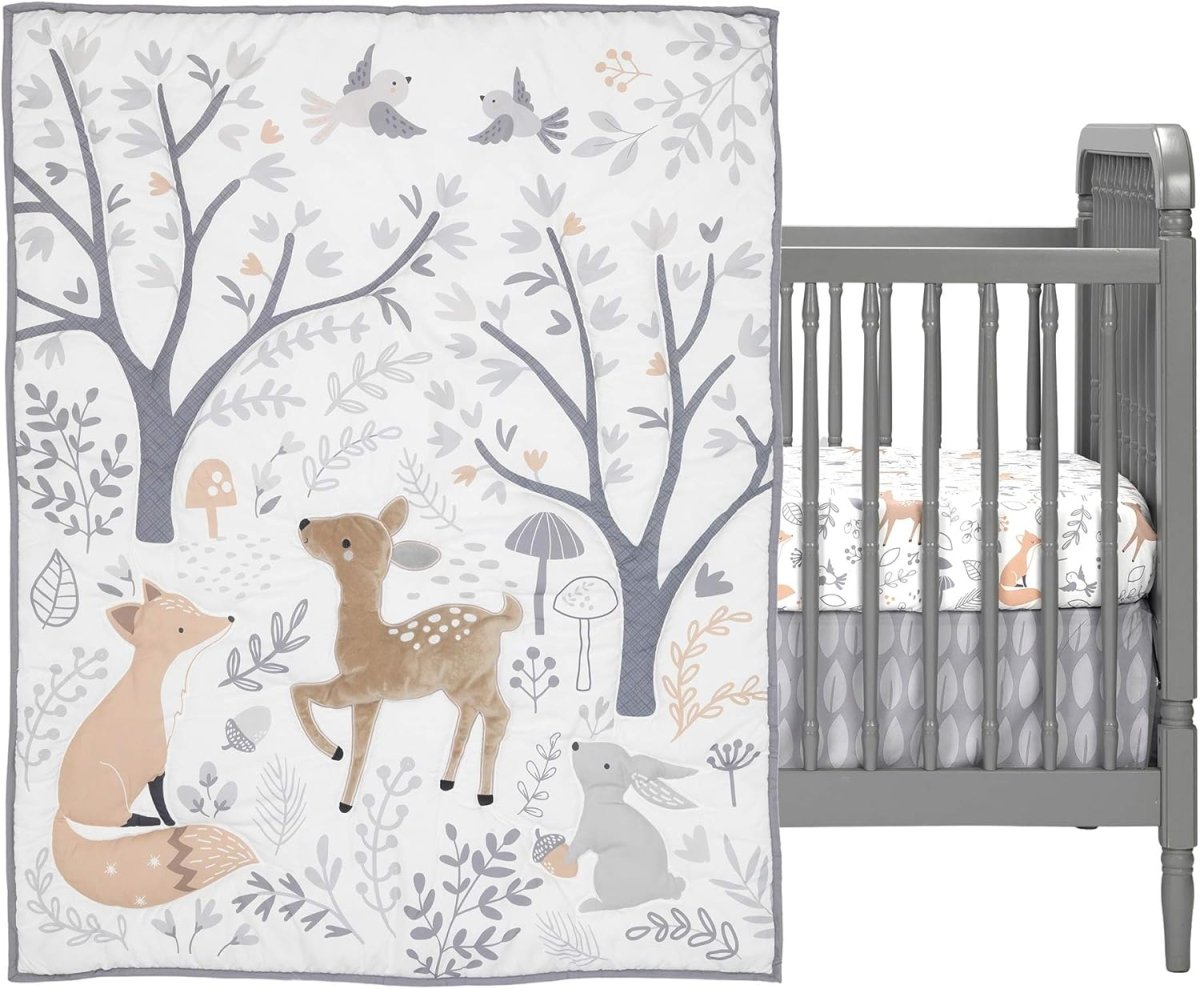 Bedtime Originals 3 Piece Crib Bedding Set, Deer Park, Multicolor - LittleTreasures