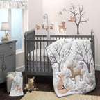 Bedtime Originals 3 Piece Crib Bedding Set, Deer Park, Multicolor - LittleTreasures