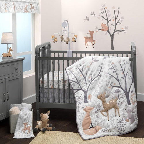 Bedtime Originals 3 Piece Crib Bedding Set, Deer Park, Multicolor - LittleTreasures