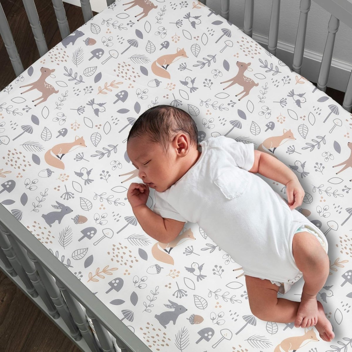 Bedtime Originals 3 Piece Crib Bedding Set, Deer Park, Multicolor - LittleTreasures