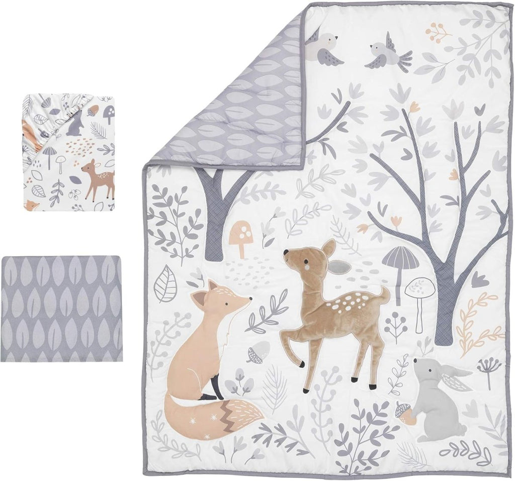 Bedtime Originals 3 Piece Crib Bedding Set, Deer Park, Multicolor - LittleTreasures