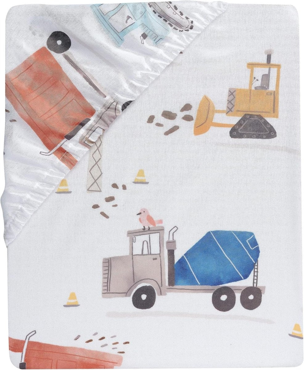 Bedtime Originals Construction Zone 3 - Piece Trucks Nursery Baby Crib Bedding Set - LittleTreasures
