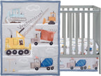 Bedtime Originals Construction Zone 3 - Piece Trucks Nursery Baby Crib Bedding Set - LittleTreasures