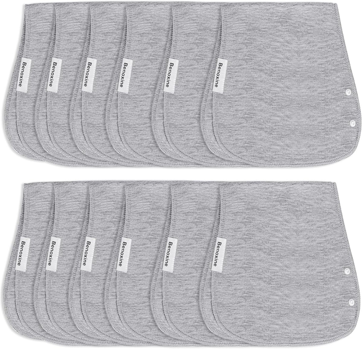 Benoxine Ultra - Soft 2 - in - 1 Organic Cotton Baby Burp Cloths Set - LittleTreasures