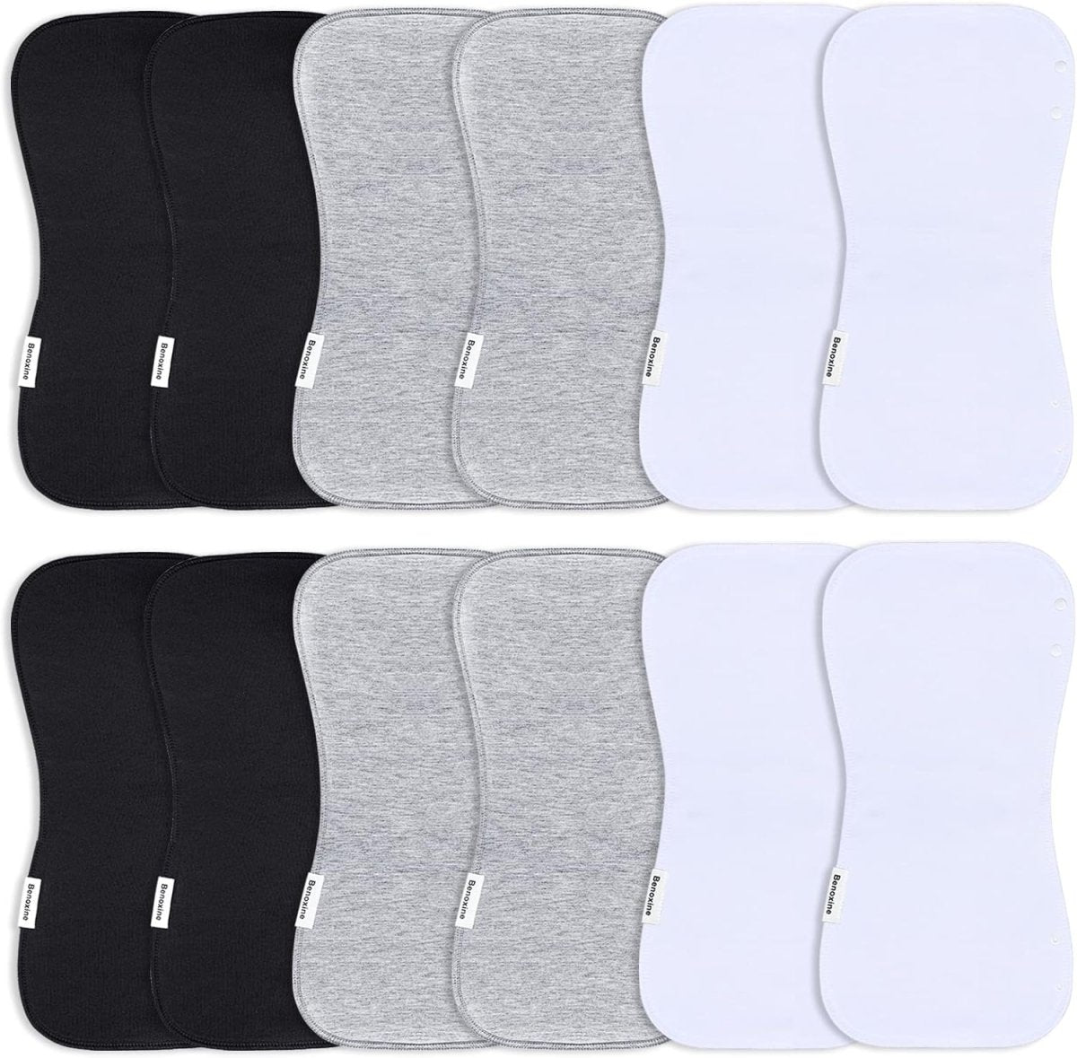 Benoxine Ultra - Soft 2 - in - 1 Organic Cotton Baby Burp Cloths Set - LittleTreasures