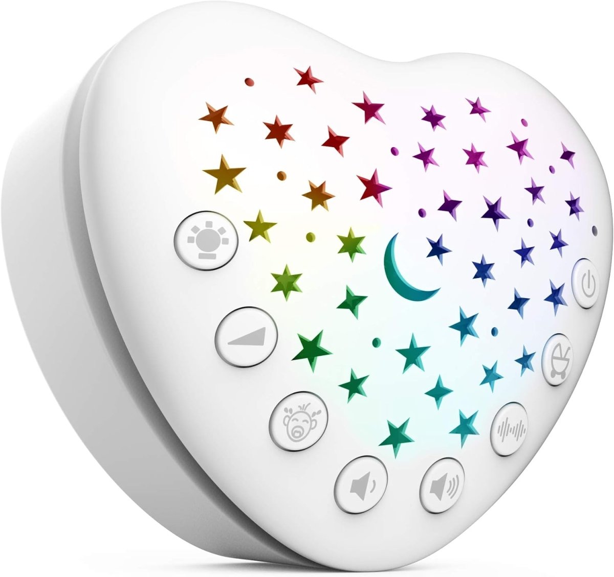 BEREST A13 White Noise Machine & Baby Sleep Soother with 15 Soothing Sounds & Projector Night Light Music Box, Cry Sensor, Rechargeable Lithium Battery, Portable for Newborns, Toddlers, Attaches to Crib - LittleTreasures