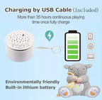 BEREST Rechargeable Dreamy Sheep, Baby Cry Sensor Mom's Heartbeat Lullabies White Noise Machine, Nursery Decor Night Light Projector, Toddler Crib Sleeping Aid, Baby Shower Gifts Portable - LittleTreasures