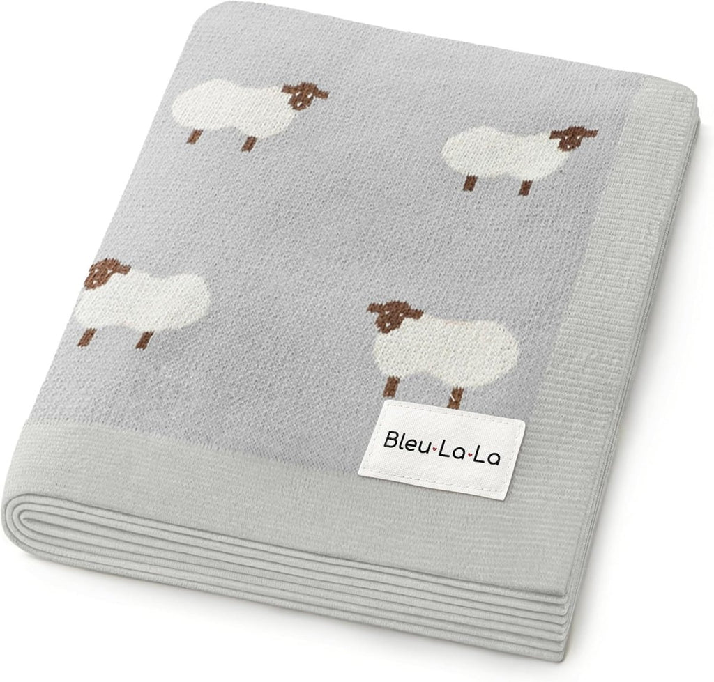 Bleu La La Cotton Baby Sheep Blanket - Soft, Warm & Breathable - LittleTreasures