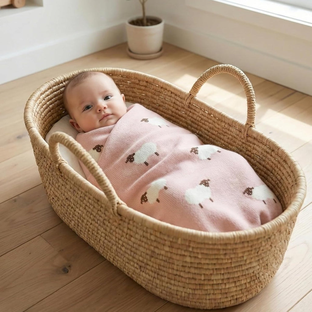 Bleu La La Cotton Baby Sheep Blanket - Soft, Warm & Breathable - LittleTreasures