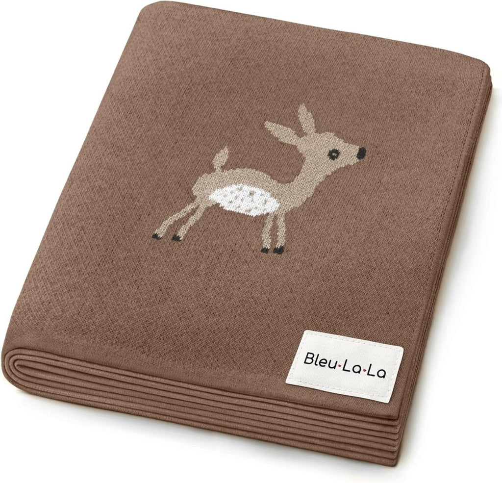 Bleu La La Cotton Baby Sheep Blanket - Soft, Warm & Breathable - LittleTreasures