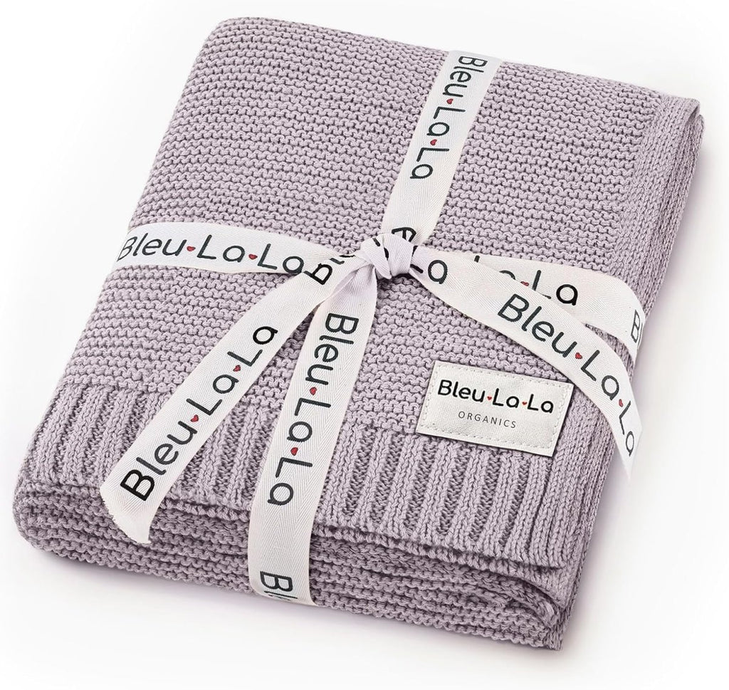 Bleu La La Organic Cotton Baby Blanket - Sugar Plum Comfort - LittleTreasures