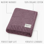 Bleu La La Organic Cotton Baby Blanket - Sugar Plum Comfort - LittleTreasures