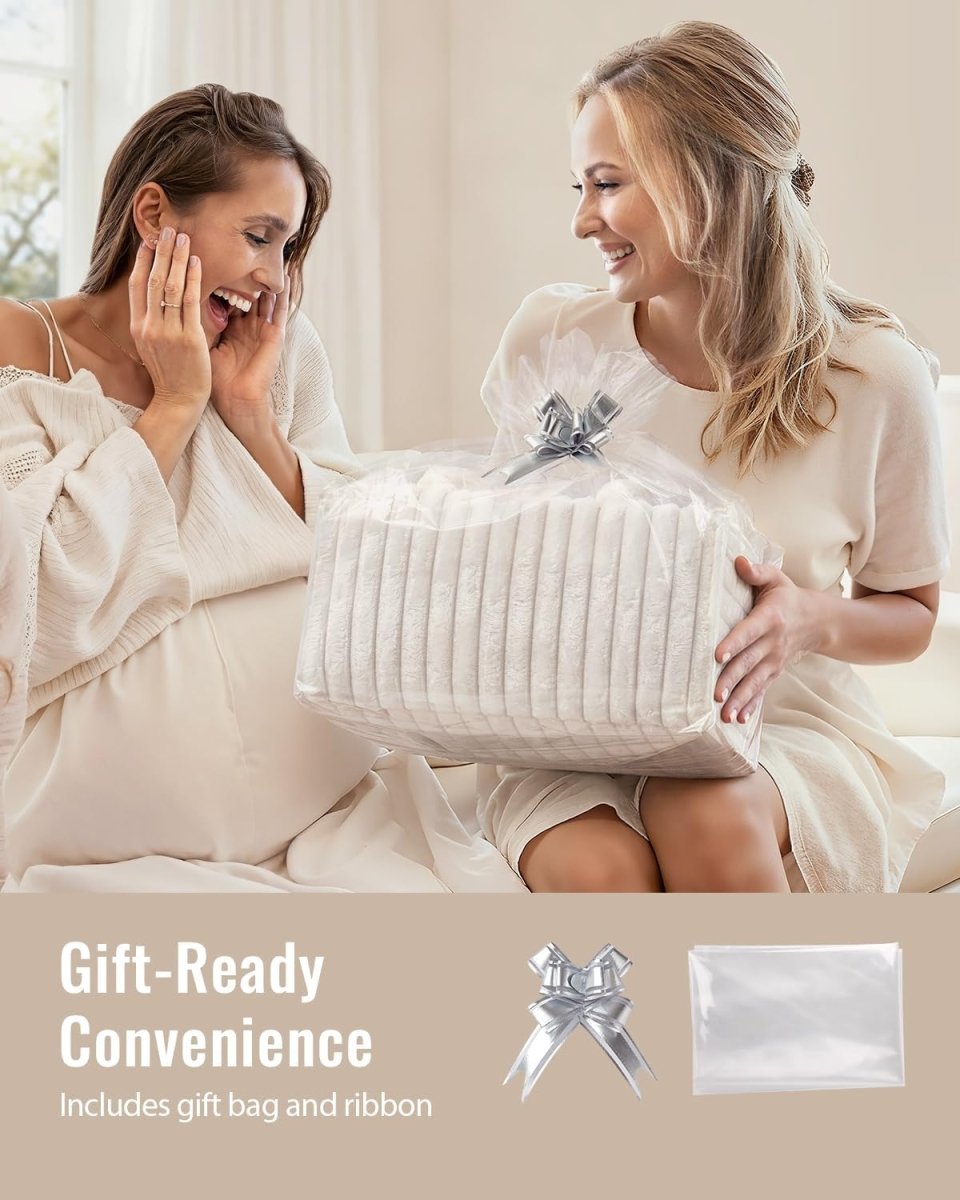 Blissful Diary Flannel Diaper Caddy Organizer, Stylish Nursery Storage Basket, Gift for Baby Shower, Newborn Essentials, Cream White - LittleTreasures