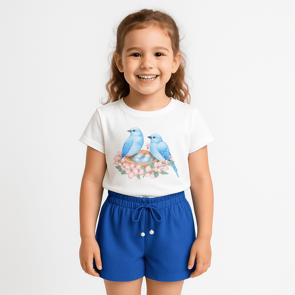 Blue Bird Girls Casual Set - LittleTreasures