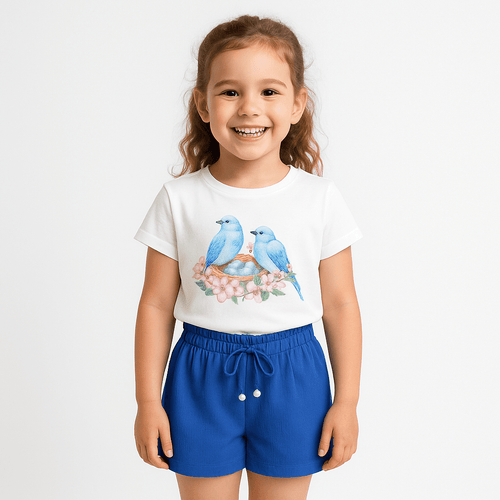 Blue Bird Girls Casual Set - LittleTreasures