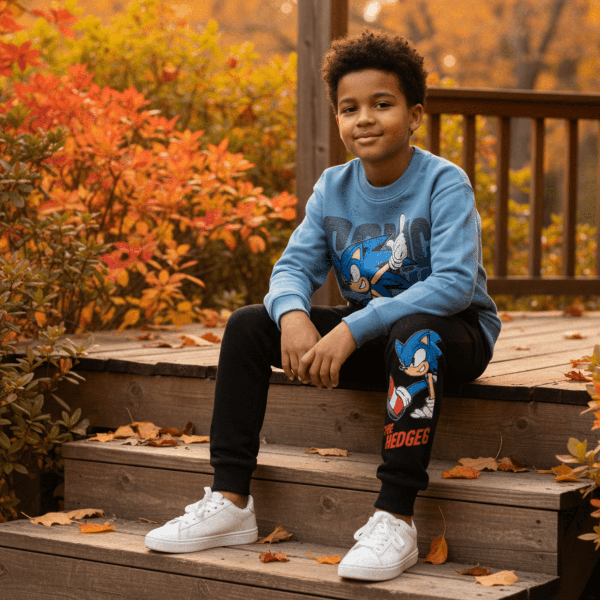 Blue Hedgehog Boys Joggers Set - LittleTreasures