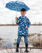 Blue raincoat with color - changing chameleon - LittleTreasures