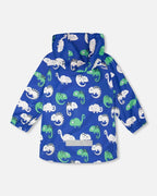 Blue raincoat with color - changing chameleon - LittleTreasures