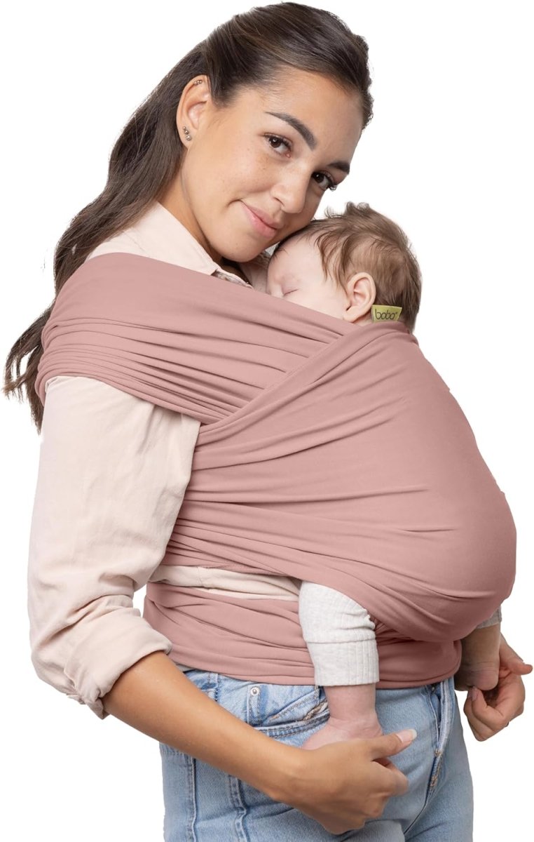 Boba Baby Wrap Carrier – Original Baby Sling Carrier for Newborns (7–35 lbs), Soft, Secure, Hands - Free & Ergonomic, Ideal for Comfortable Bonding, New Parents (Serenity Bloom) - LittleTreasures