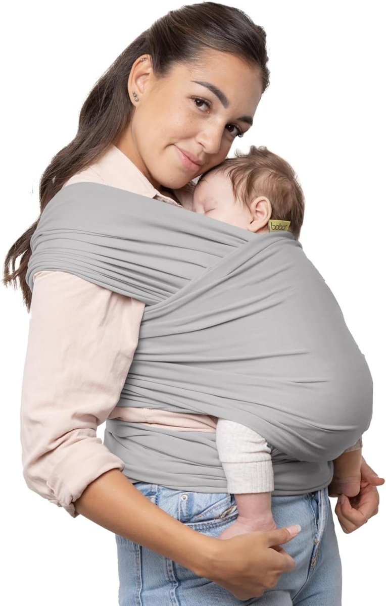 Boba Baby Wrap Carrier – Original Baby Sling Carrier for Newborns (7–35 lbs), Soft, Secure, Hands - Free & Ergonomic, Ideal for Comfortable Bonding, New Parents (Serenity Bloom) - LittleTreasures