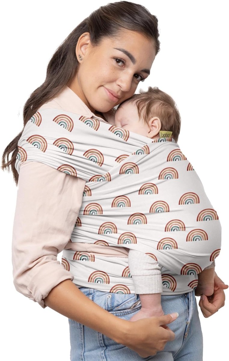Boba Baby Wrap Carrier – Original Baby Sling Carrier for Newborns (7–35 lbs), Soft, Secure, Hands - Free & Ergonomic, Ideal for Comfortable Bonding, New Parents (Serenity Bloom) - LittleTreasures