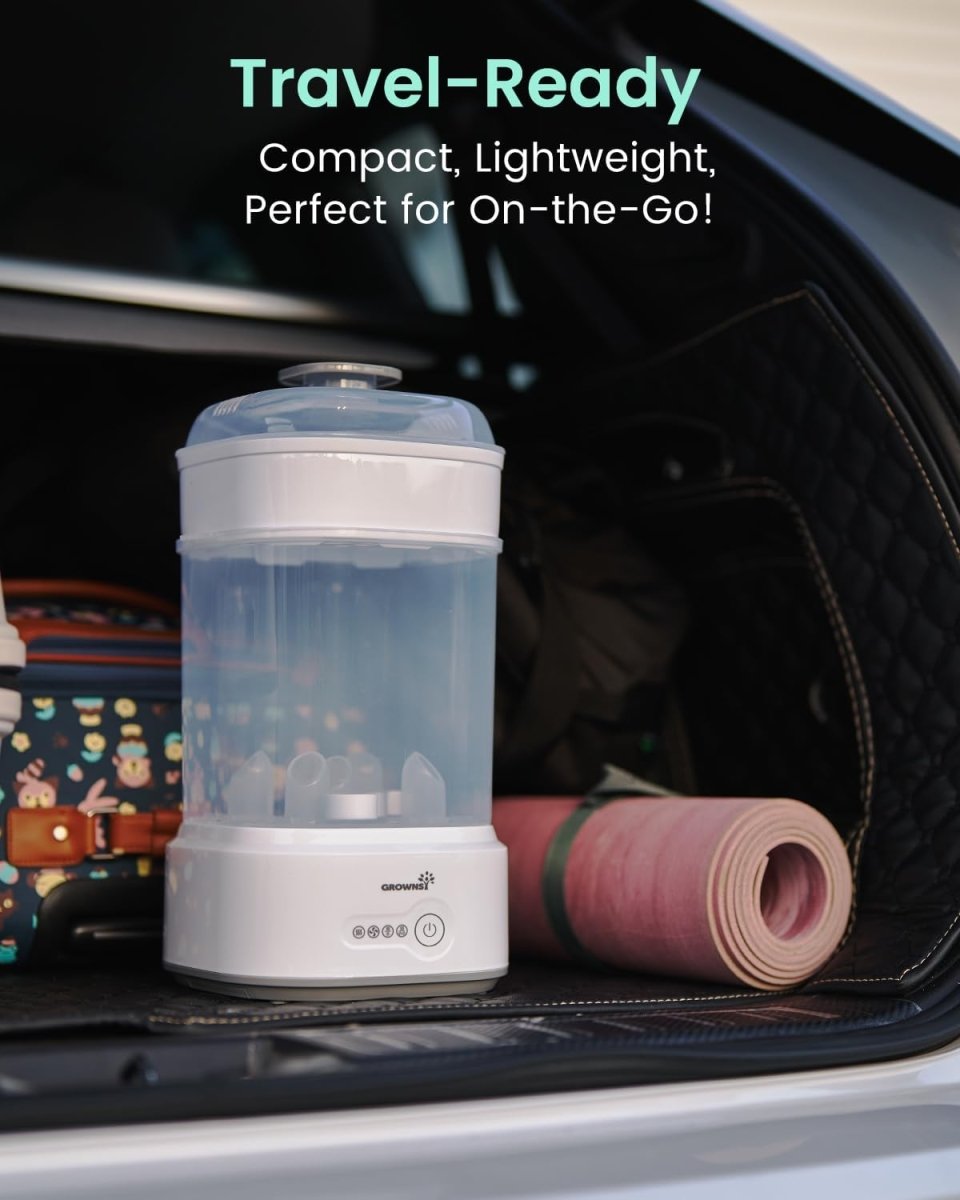 Bottle Sterilizer and Dryer, Compact Baby Bottle Sterilizer, Electric Steam Bottle Sanitizer for Baby Bottles, Pacifiers, Pump Parts - LittleTreasures