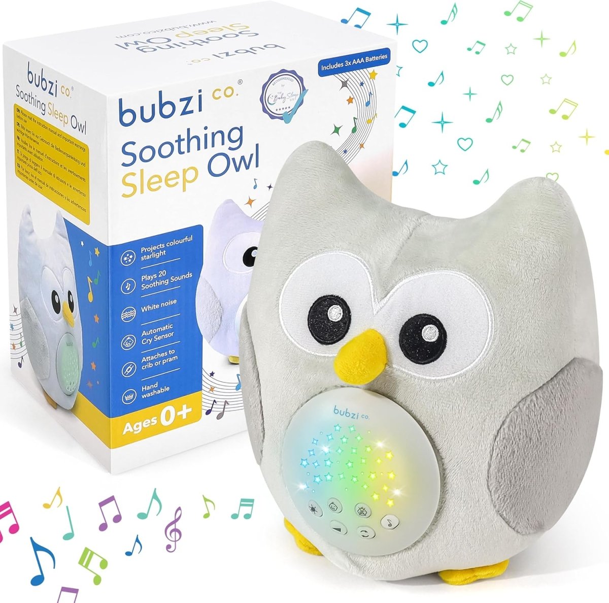 Bubzi Co Sound Machine & Shusher, Portable Elephant Soother & Night Light Projector, White Noise Sleep Aid for Infants & Toddlers - LittleTreasures