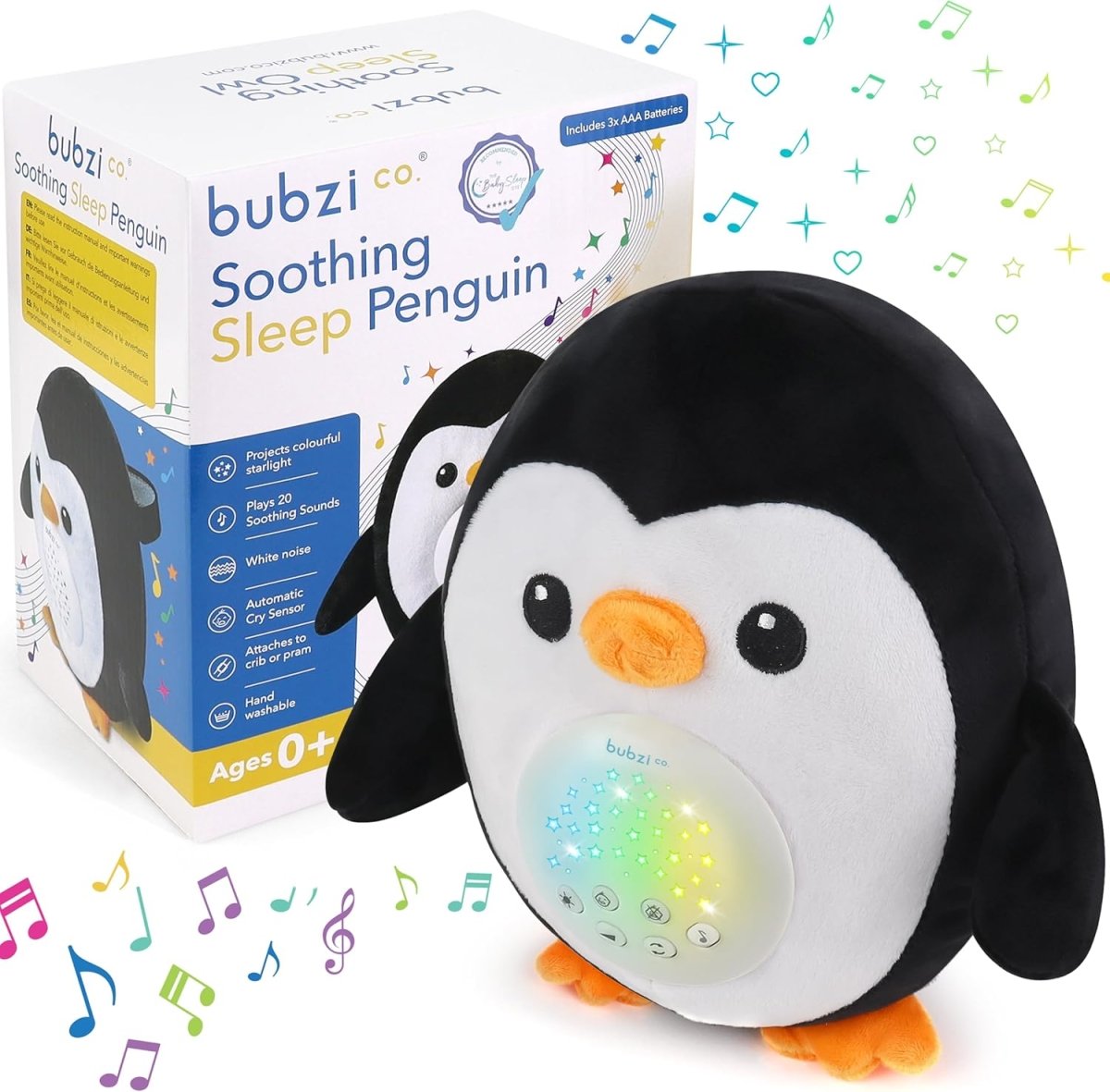 Bubzi Co Sound Machine & Shusher, Portable Elephant Soother & Night Light Projector, White Noise Sleep Aid for Infants & Toddlers - LittleTreasures
