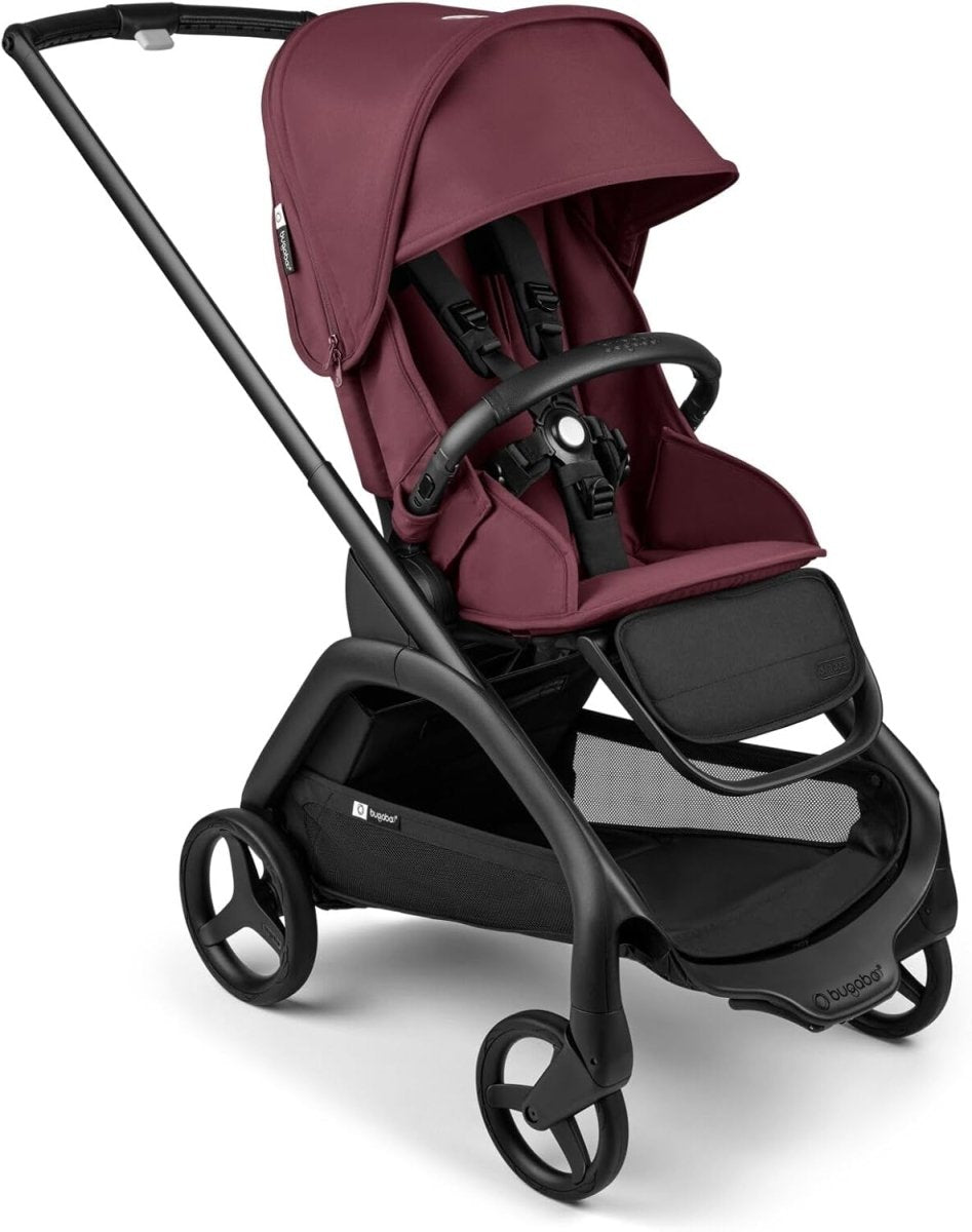 Bugaboo Dragonfly City Stroller, Lightweight Compact Baby Stroller with One Hand Easy Fold in Any Position, Full Suspension, XL Underseat Basket - Dark Cherry - LittleTreasures