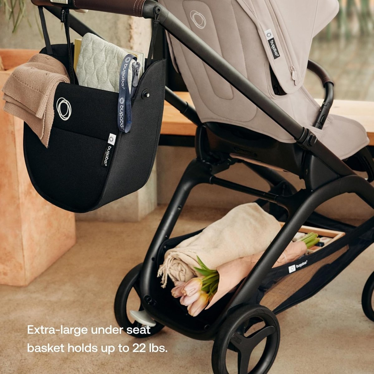 Bugaboo Dragonfly City Stroller, Lightweight Compact Baby Stroller with One Hand Easy Fold in Any Position, Full Suspension, XL Underseat Basket - Dark Cherry - LittleTreasures