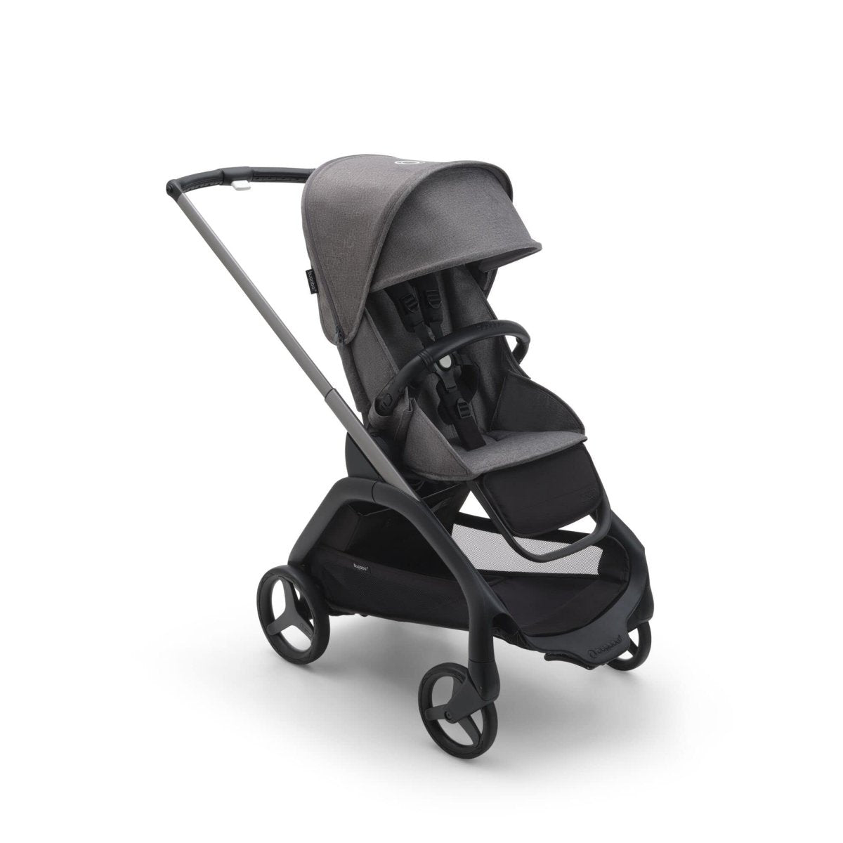 Bugaboo Dragonfly City Stroller, Lightweight Compact Baby Stroller with One Hand Easy Fold in Any Position, Full Suspension, XL Underseat Basket (Grey Melange) - LittleTreasures