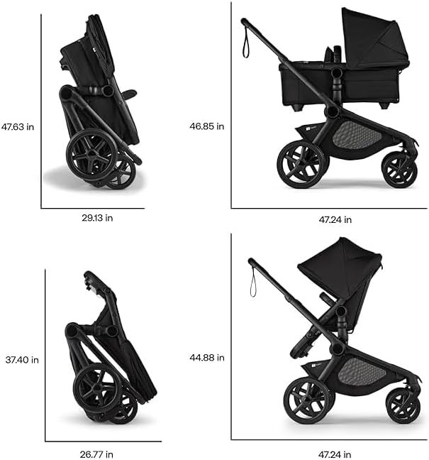 Bugaboo Kangaroo Single to Double Tandem Stroller with Seat and pram for All Terrains - Moon Grey - LittleTreasures