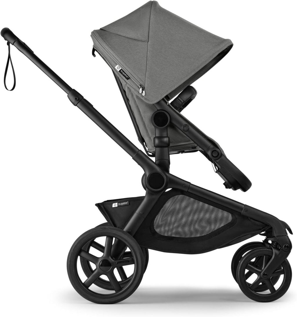 Bugaboo Kangaroo Single to Double Tandem Stroller with Seat and pram for All Terrains - Moon Grey - LittleTreasures