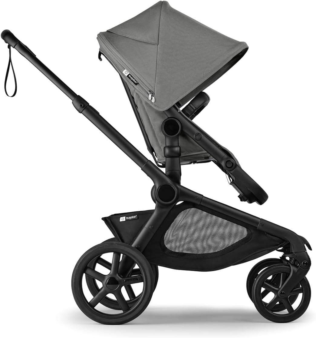 Bugaboo Kangaroo Single to Double Tandem Stroller with Seat and pram for All Terrains - Moon Grey - LittleTreasures