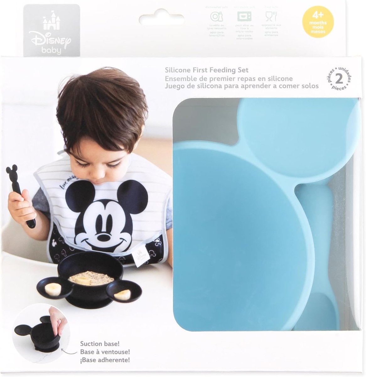 Bumkins Silicone Mickey Baby Feeding Set with Suction Bowl - LittleTreasures