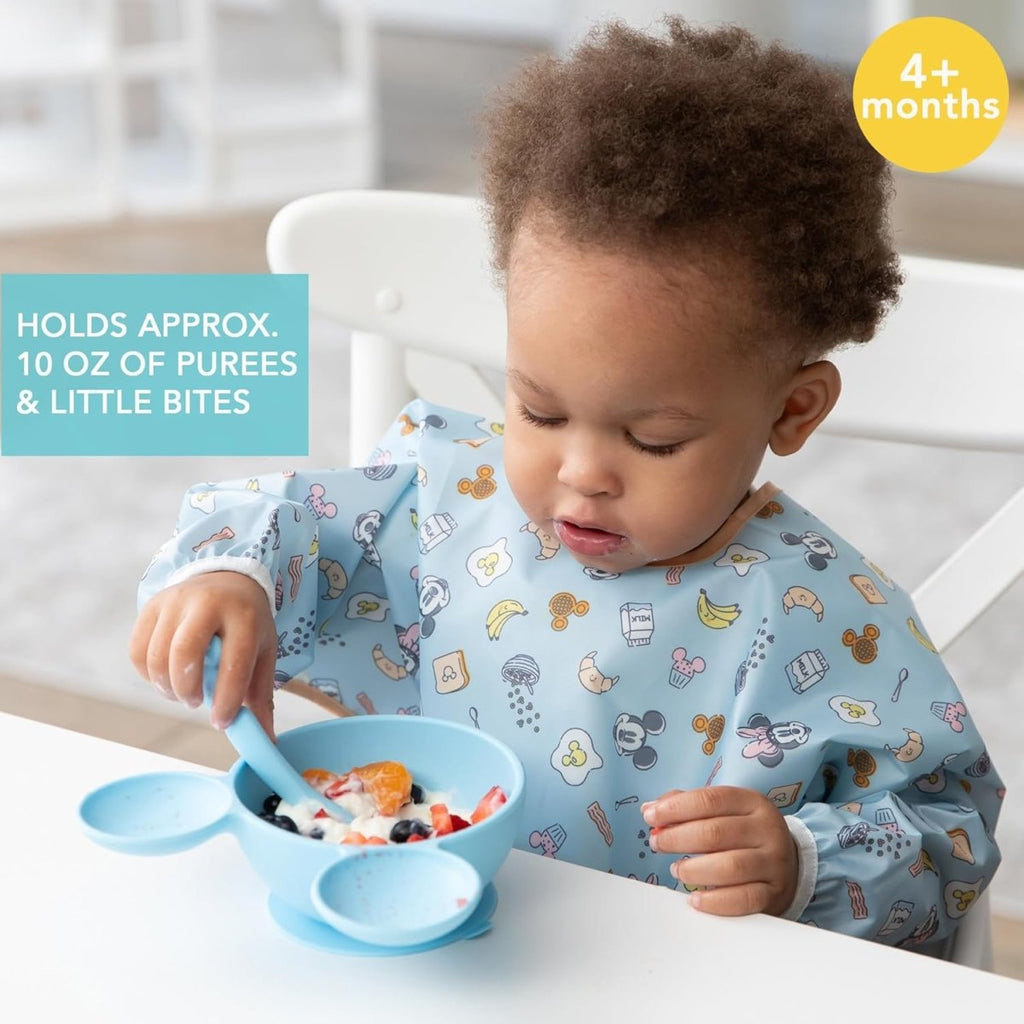 Bumkins Silicone Mickey Baby Feeding Set with Suction Bowl - LittleTreasures