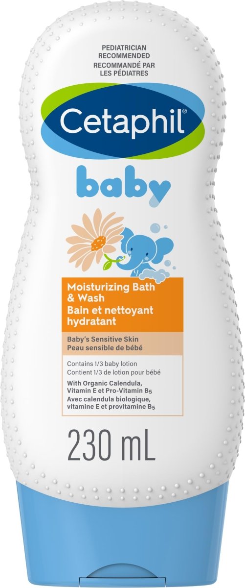 Cetaphil Baby Wash and Shampoo With Organic Calendula - Tear Free - Paraben, Colourant and Mineral Oil Free - 230ml - LittleTreasures
