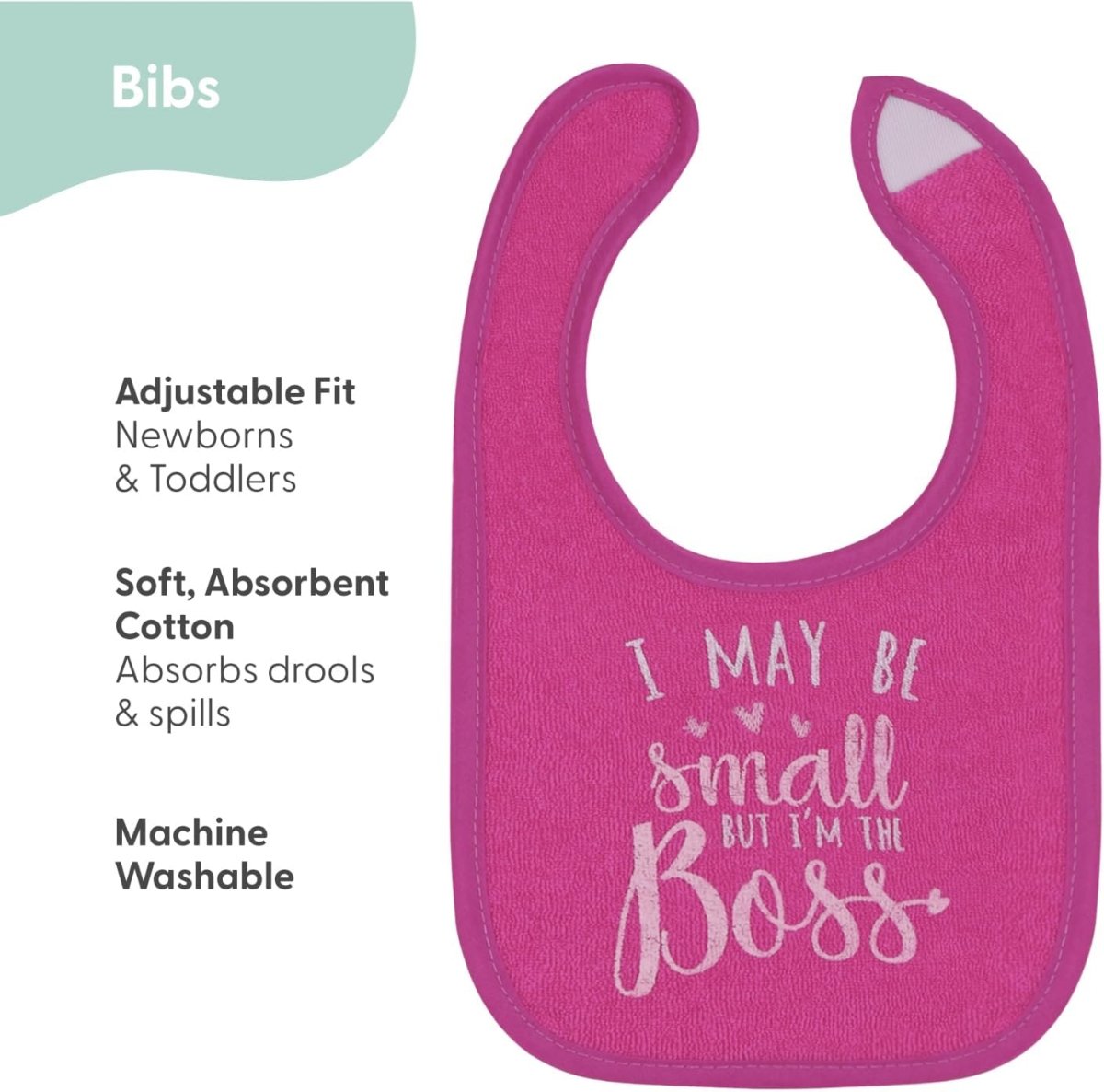 Charming Baby Girl Bib Set - 8 Soft & Absorbent Designs - LittleTreasures