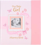 Christian Art Gifts Girl Baby Book of Memories Pink Keepsake Photo Album Our Baby Girl Memory Book Baby Book with Bible Verses, the First Year - LittleTreasures