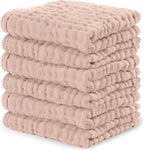 Comfy Cubs 100% Muslin Baby Burp Cloths - 10 Pack, 6 - Layer Absorbent - LittleTreasures
