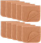 Comfy Cubs 100% Muslin Baby Burp Cloths - 10 Pack, 6 - Layer Absorbent - LittleTreasures