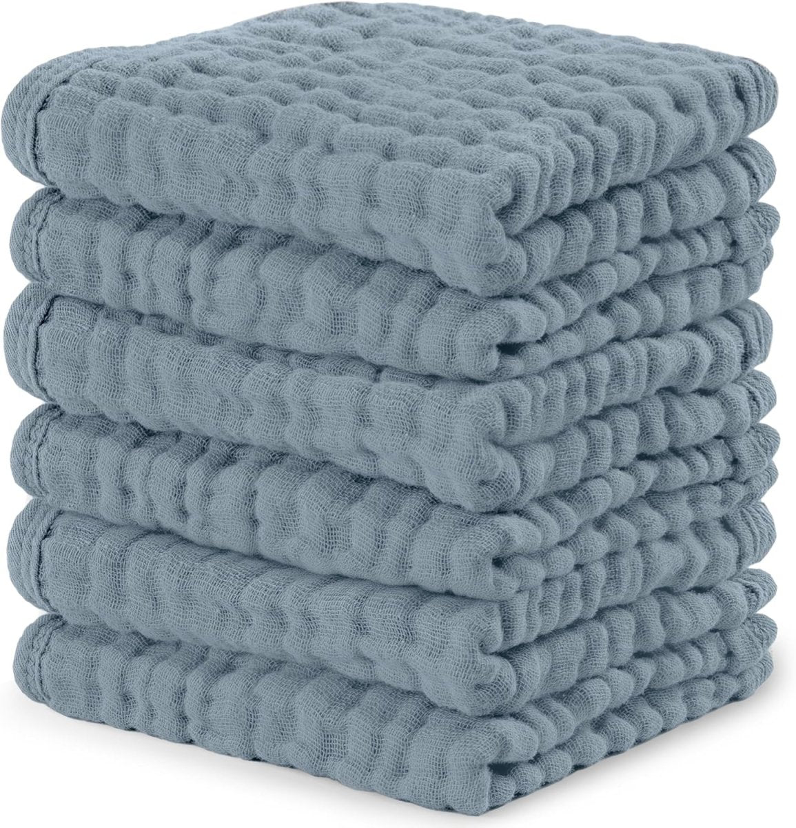 Comfy Cubs 100% Muslin Baby Burp Cloths - 10 Pack, 6 - Layer Absorbent - LittleTreasures